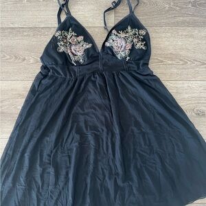 Soma Black Sheer Embroidered Lingerie